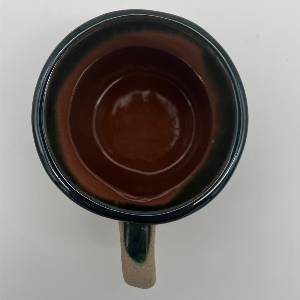 Handmade Ceramic Pottery “Jarrito” Mug Mexican Style Green & Yellow Glazed - Picture 5 of 8
